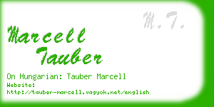 marcell tauber business card